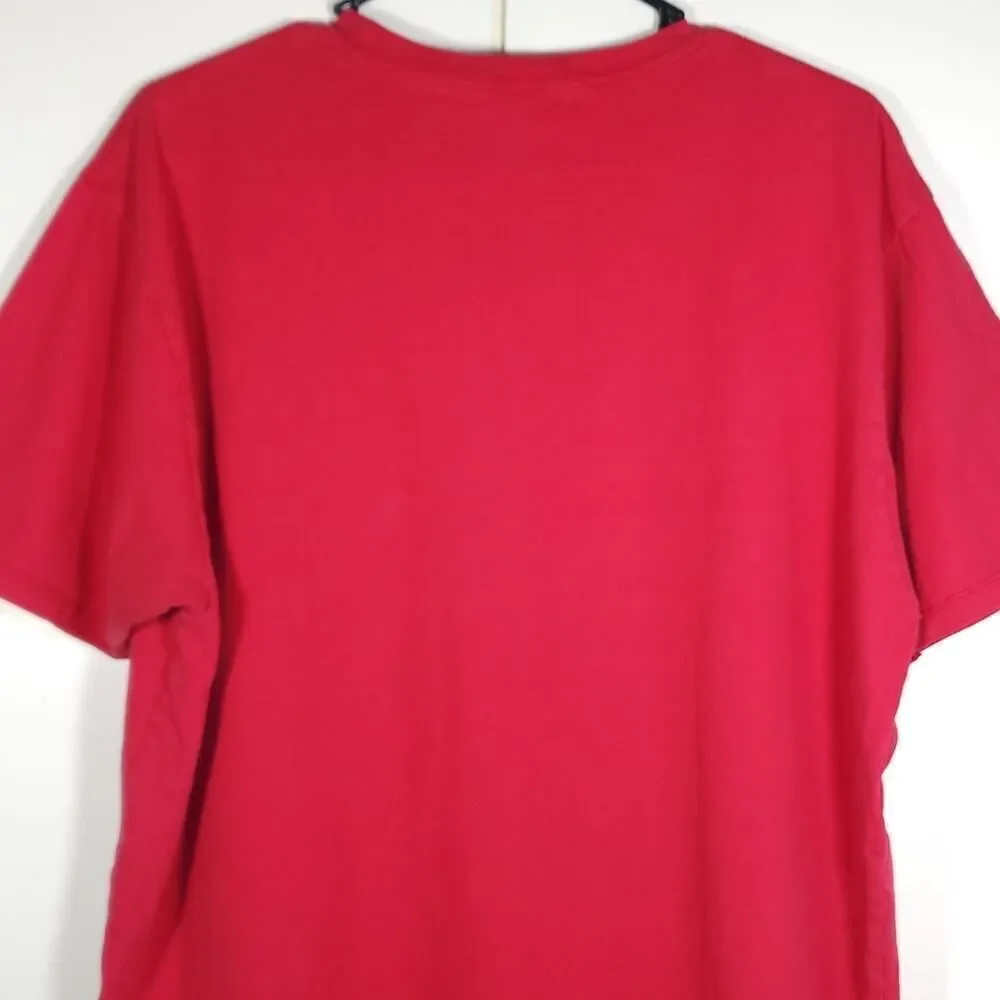 The North Face Men's SZ XL Red Logo Bear Graphic Tee Short Sleeve T Shirt